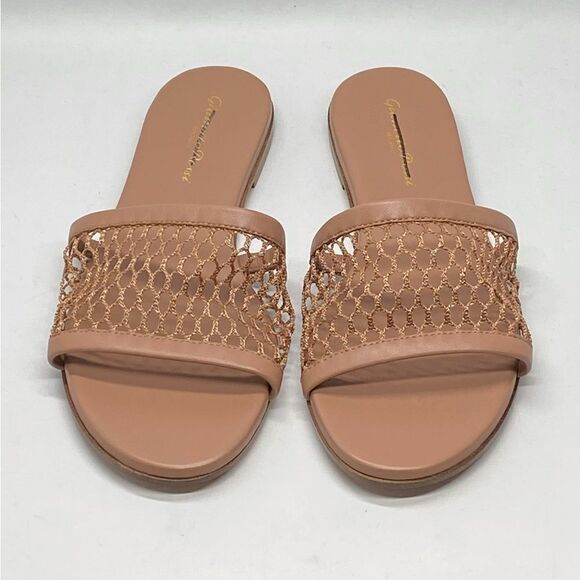 Gianvito Rossi Jamaica Mesh & Leather Slides size 38 - Picture 3 of 12
